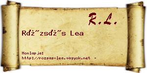 Rózsás Lea névjegykártya